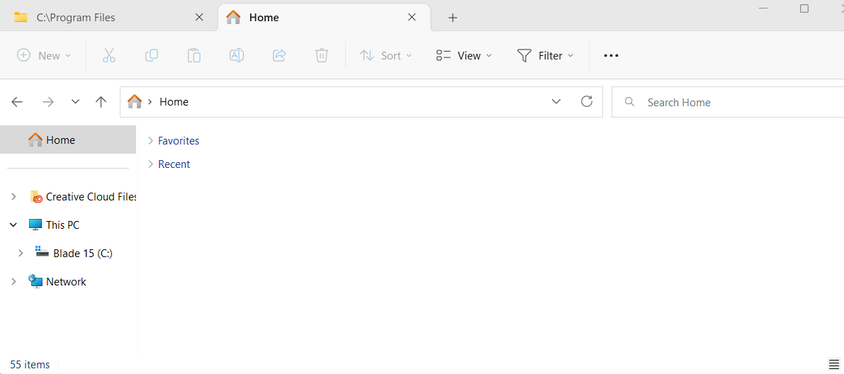 My file explorer only shows home and I can't find my downloads or ...