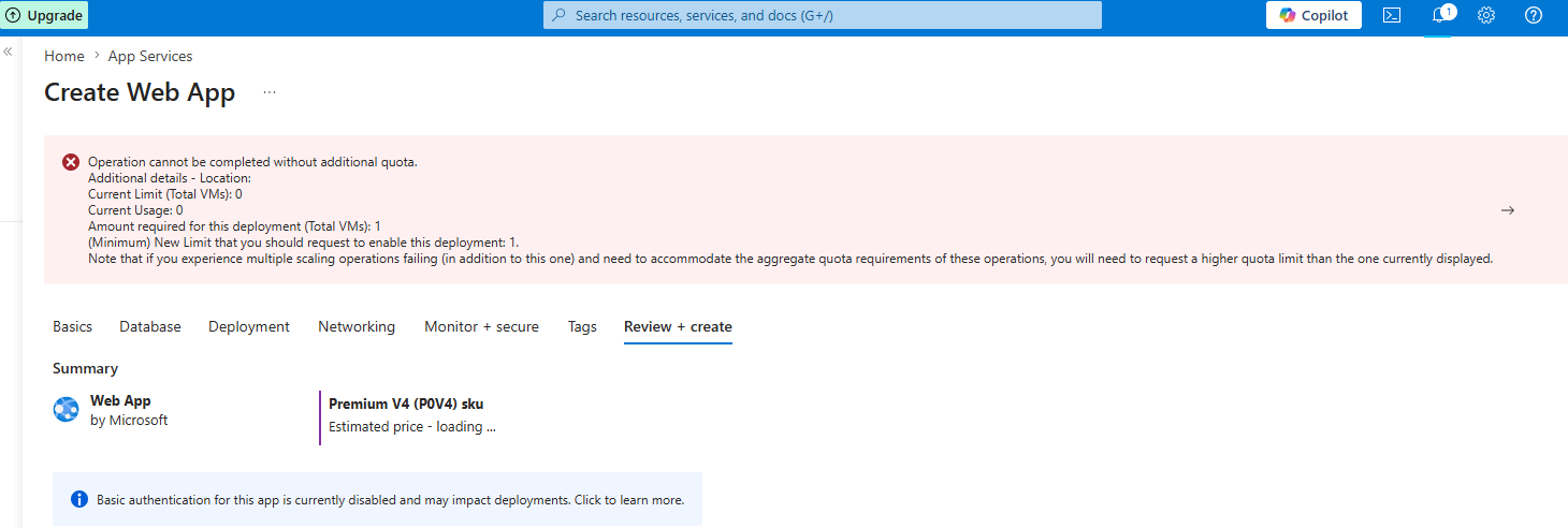 New Signup Quota Issue - Microsoft Q&A