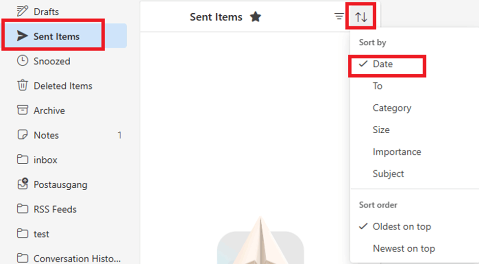 How to group sent emails by date? New look does not do it like the old ...