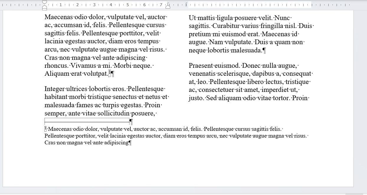 Cannot adjust one-column footnote width on two-column text page ...