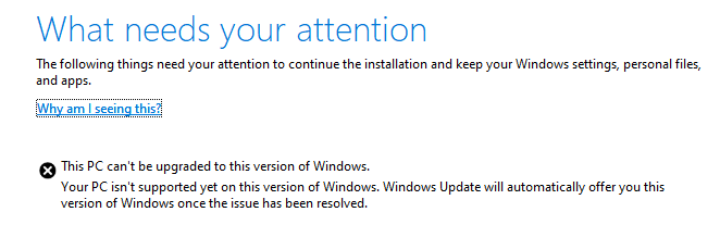 My PC meets requirements for Windows 11 but it won't let me upgrade ...