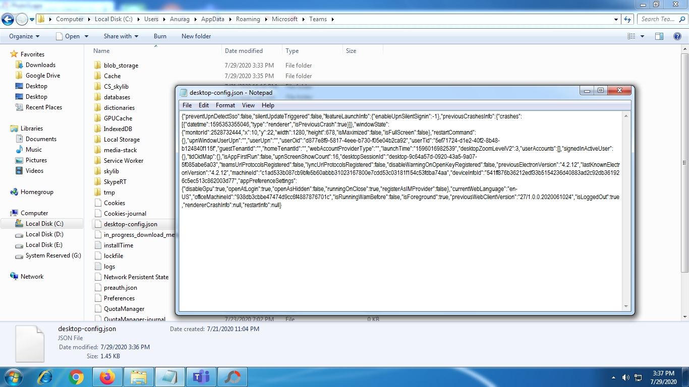 MS Teams error code 4c7. I dont have ADFS on my windows 7 32 bit ...