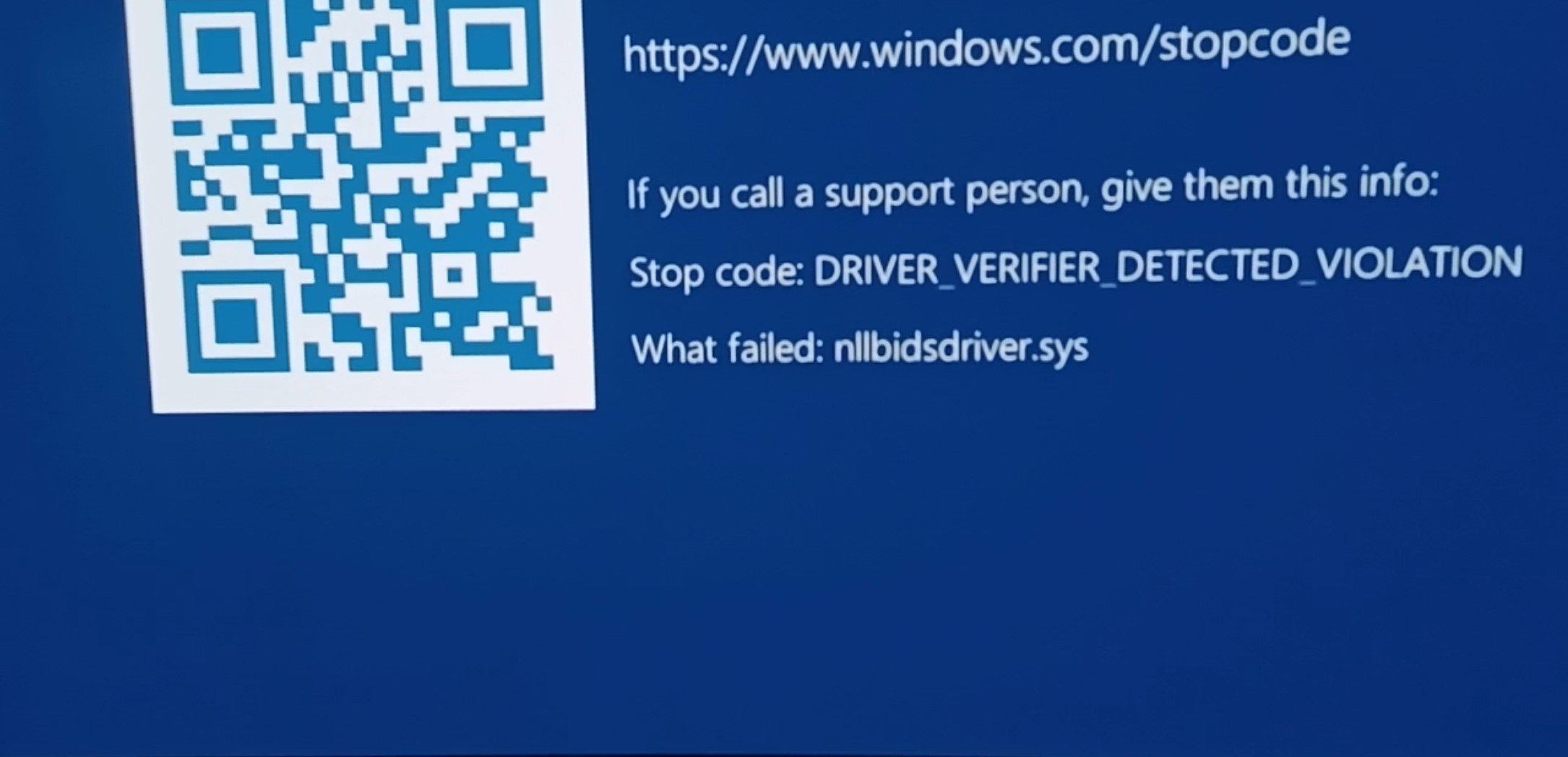 A driver called nllbidsdriver.sys keeps crashing my computer