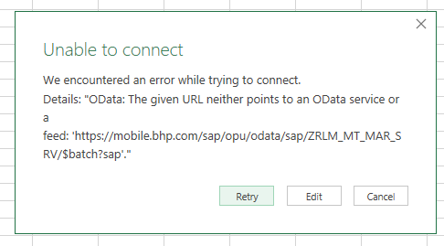 Help with OData link not working. - Microsoft Q&A