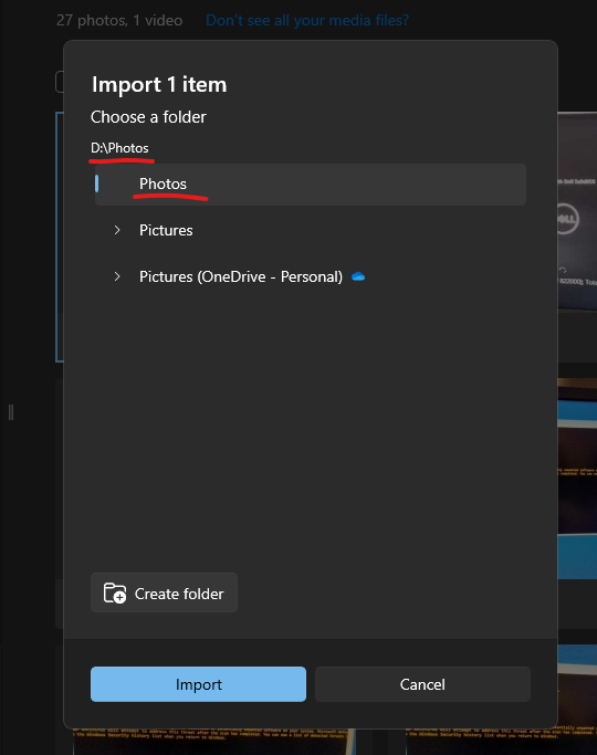 Change photo import destination in Windows 11 - Microsoft Q&A