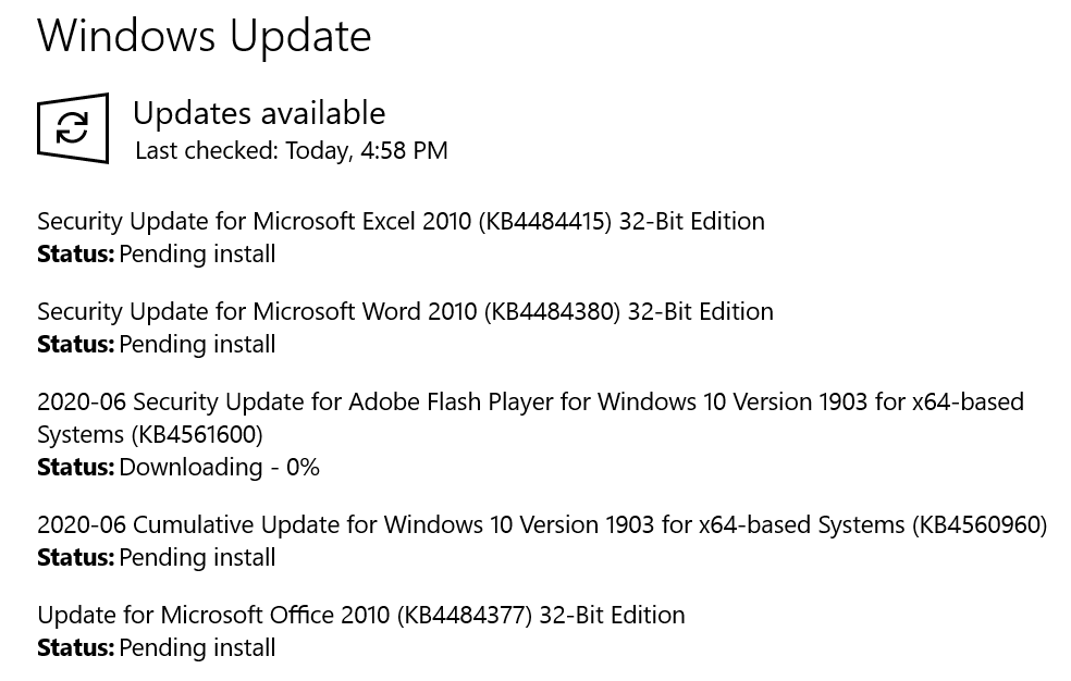 Windows update is stuck due to Security Update for Adobe Flash Player ...