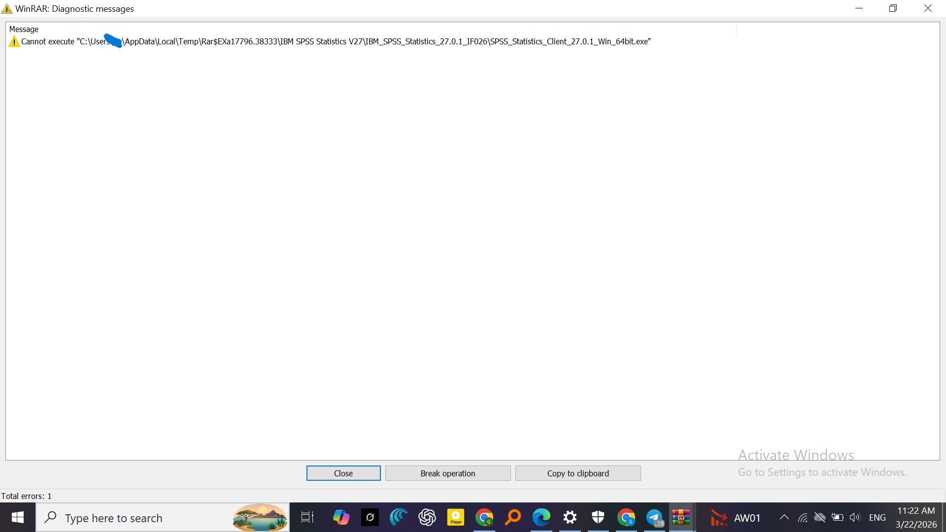 i wanted to install an application but it keeps displaying this what ...