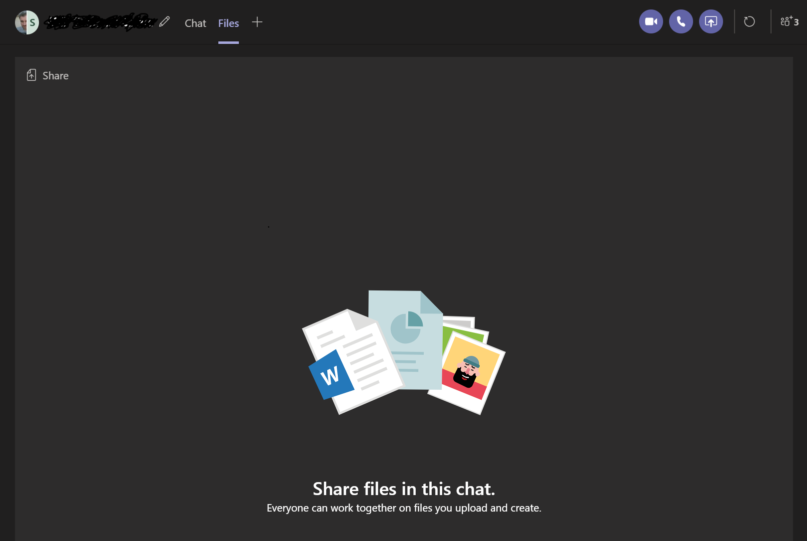 No files under the "files" tab in a group chat - Microsoft Q&A