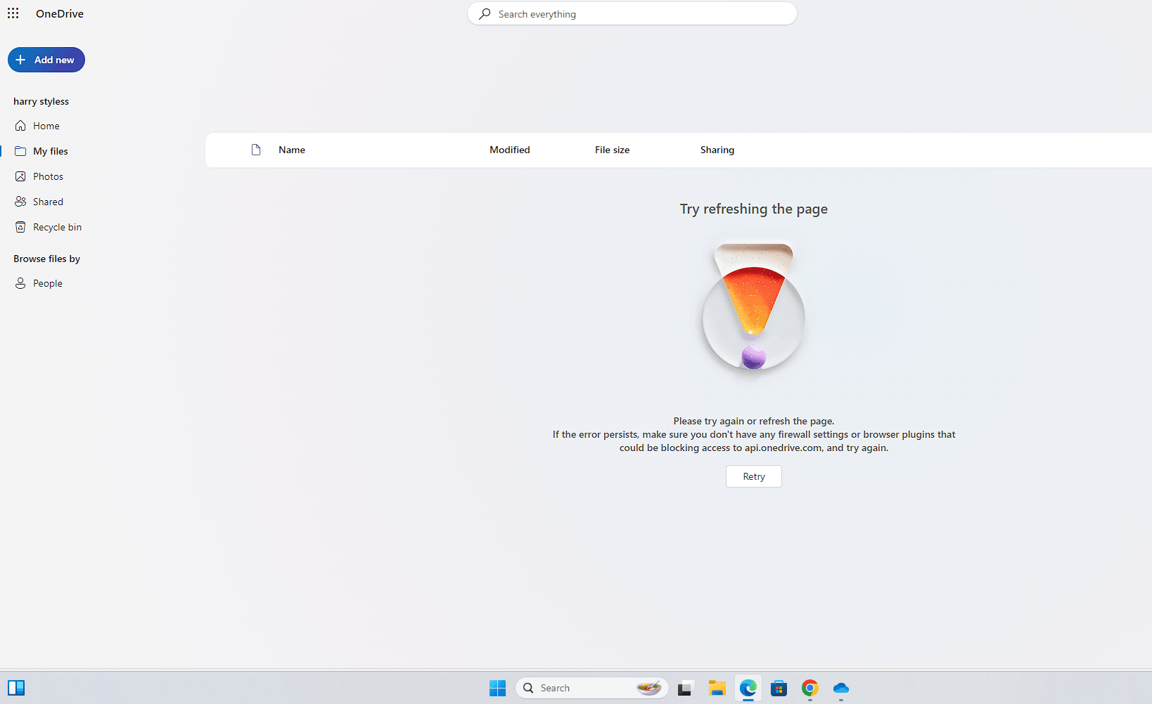 I am not able to login to one drive. I have tried different browsers ...