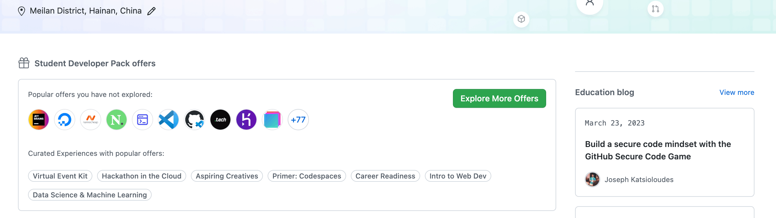 github student pack 认证成功了，但是Azure 无法通过github验证身份，显示没有资格- Microsoft Q&A