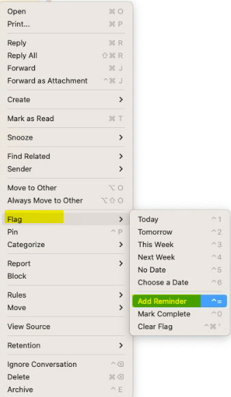 Follow up in Outlook for Mac - Microsoft Q&A