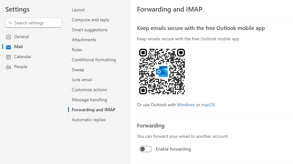 How to stop auto forwarding. Where's the Forwarding option? - Microsoft Q&A