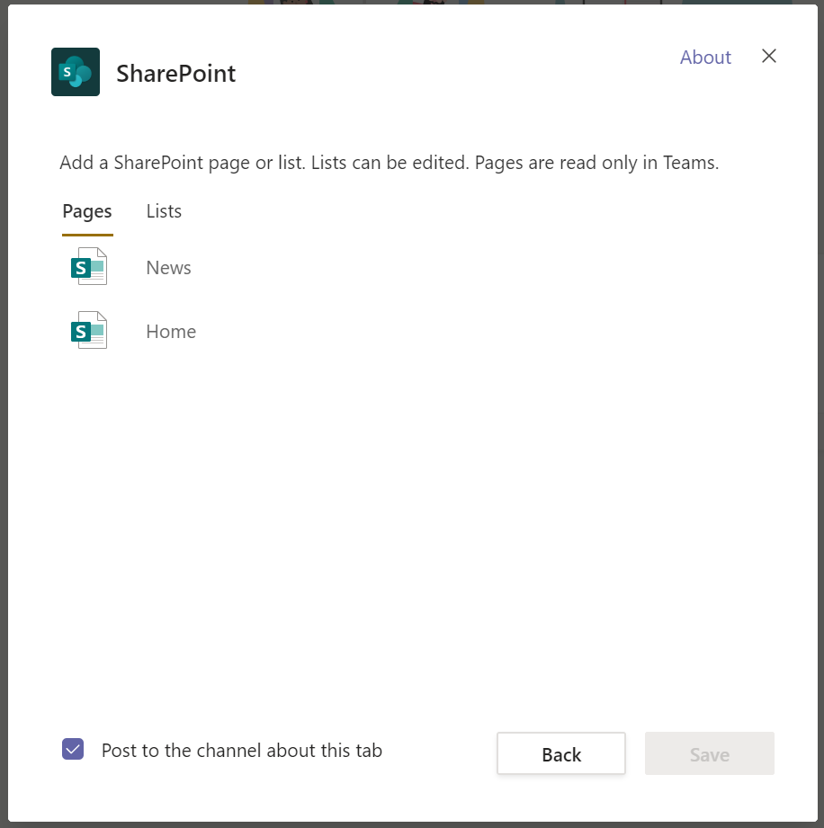 Missing Use a SharePoint Link in MS Teams - Microsoft Q&A