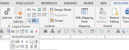 Creating Option buttons in Word 2013 - Microsoft Q&A