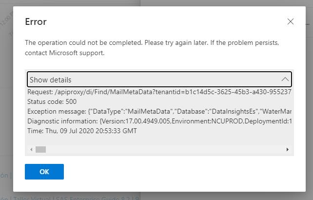 Office 365 Security and Compliance Error - Microsoft Q&A