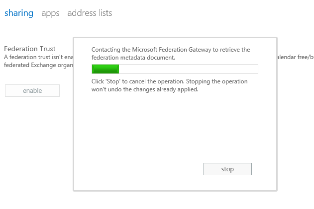 Federation Trust Enablement issue in Exchange server 2013 - Microsoft Q&A