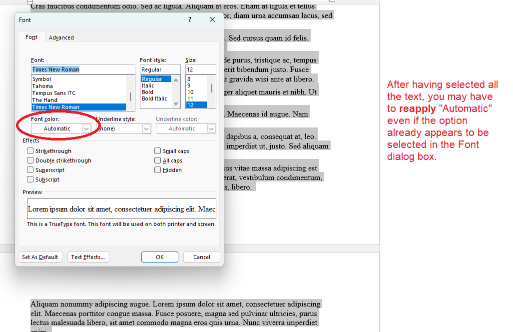 Why, in Accessibility, dark contrast themes, sentences, and words ...