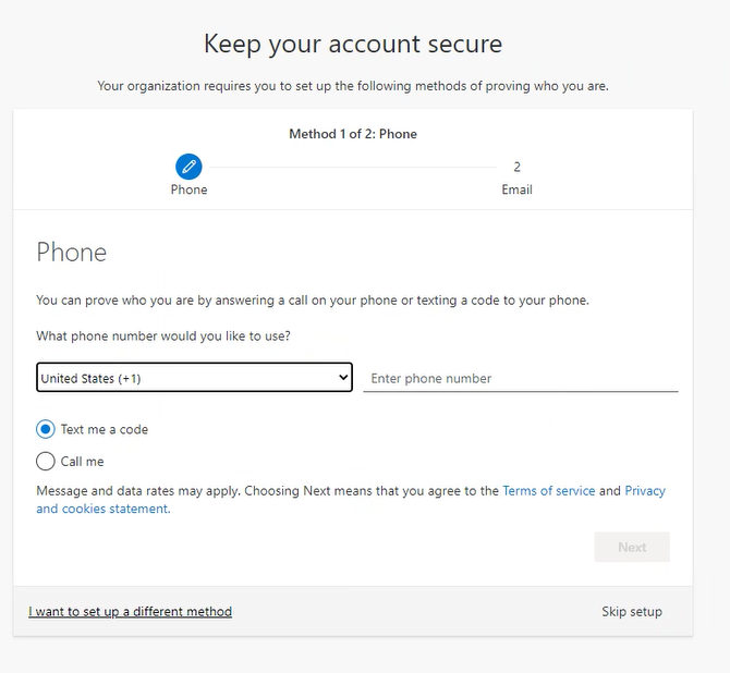 microsoft service account mfa