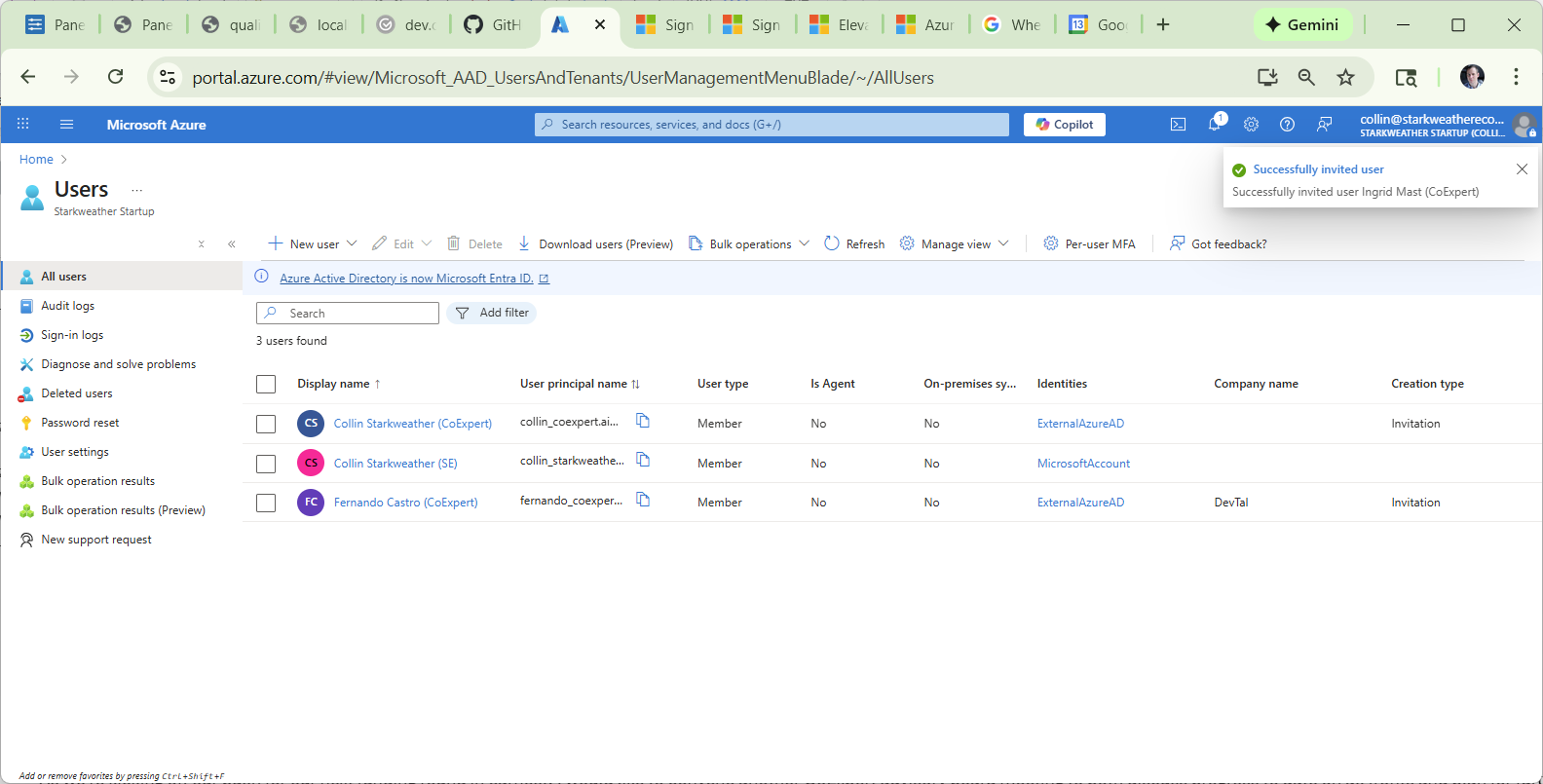 When I add a user to an Azure directory they do not receive the ...