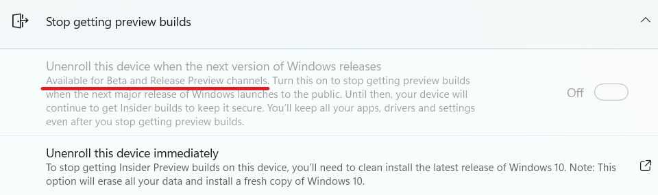 How to go to stable channel from microsoft windows 11 dev. - Microsoft Q&A