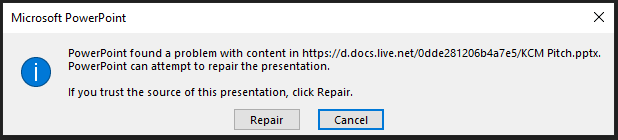 Can't open PowerPoint File - Microsoft Q&A