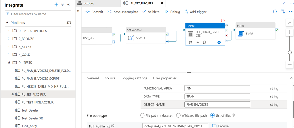 How to get dynamic variable in 'Delete Activity' in Azure Synapse ...