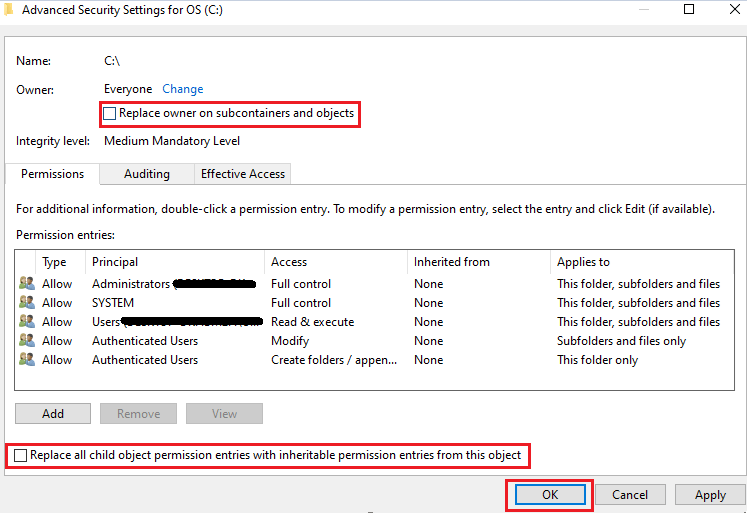 It looks like you don't have permission to save changes to this file ...
