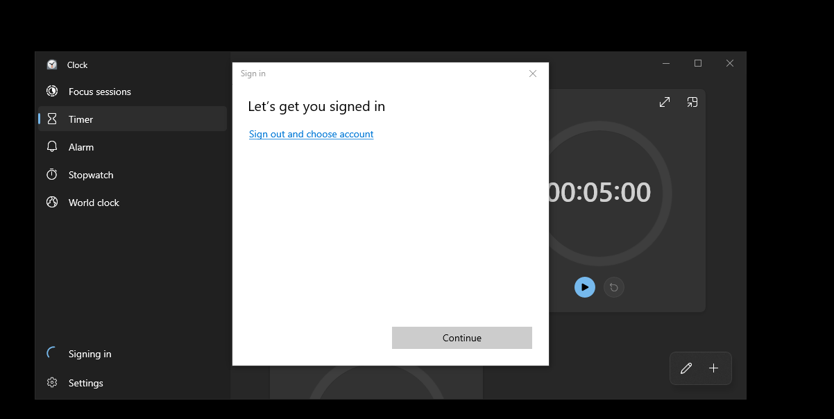 The clock app from ms keep asking me to log into ms account when I open ...