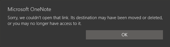 One Note Windows 10 cannot open hyperlinks - Microsoft Q&A