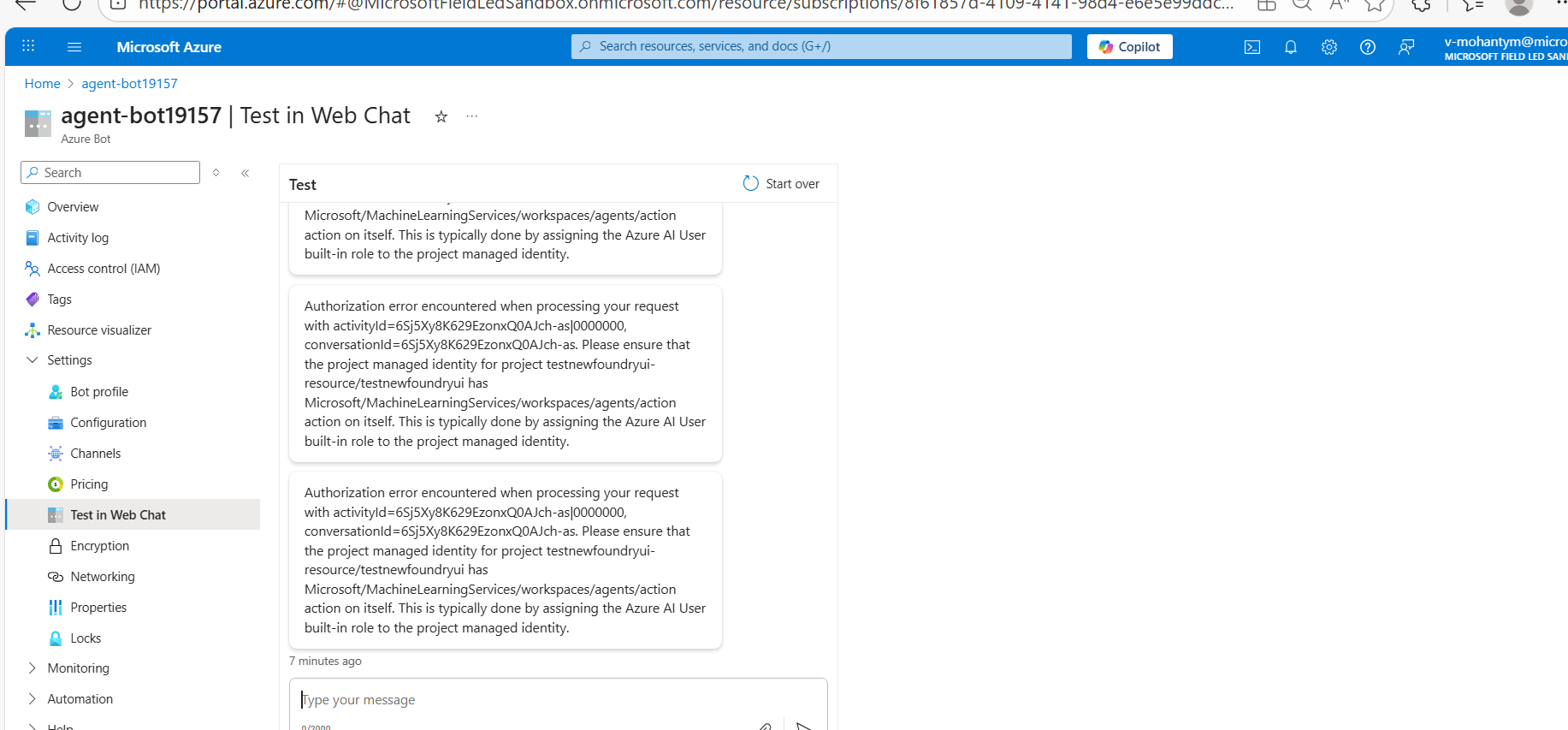 AI Foundry Agent Publish to 365 and Teams as a Bot Service - Microsoft Q&A