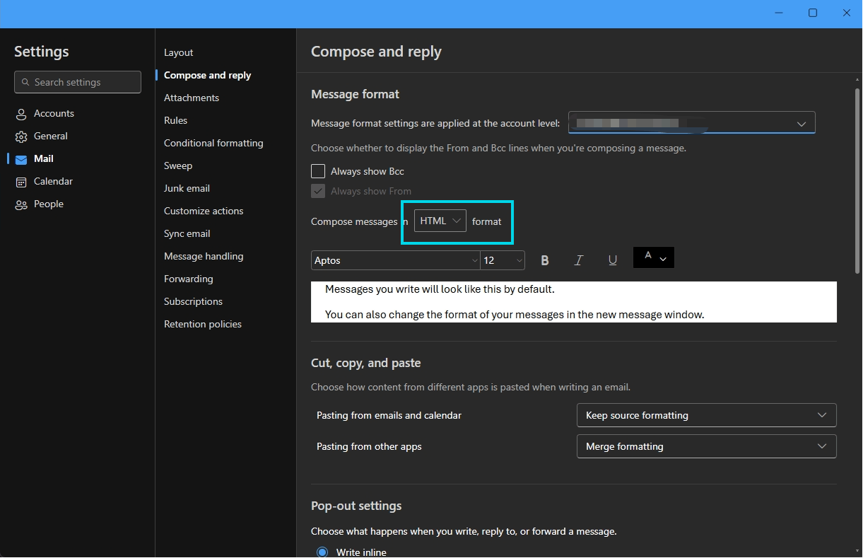 Forwarding gmail emails in outlook...........original email body is all ...