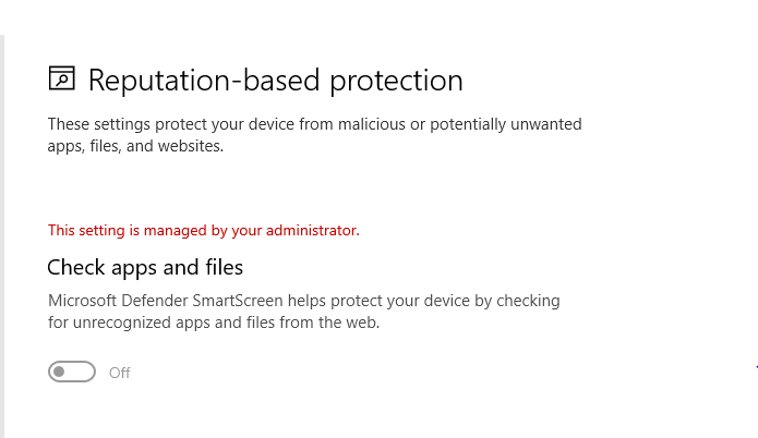 How to enable Check apps and files? - Microsoft Q&A