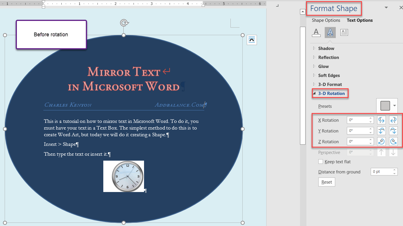 Convert text into mirror image. - Microsoft Q&A