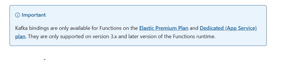 kafka trigger event with flex-consumption Azure function - Microsoft Q&A