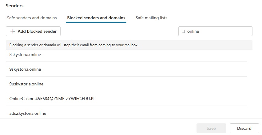 block list
